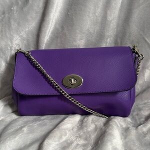 Coach Ruby Purple Leather Shoulder Bag